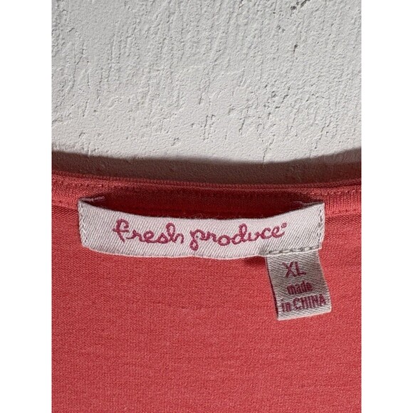 Fresh Produce XL Wrap Tie Dress Poppy Coral Sonia Stretchy Knit With Pockets - Picture 2 of 8